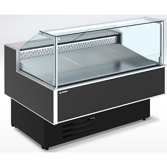 Витрина холодильная CRYSPI Gamma Quadro SN FISH 1800 LED с боковинами RAL3002                    