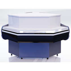 Прилавок угловой CRYSPI Octava КНП OC 90 (RAL 3002) с боковинами                    