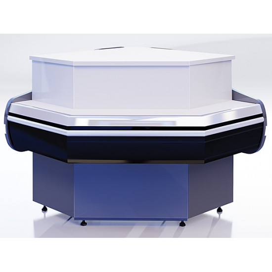 Прилавок угловой CRYSPI Octava КНП OC 90 (RAL 3002) с боковинами                    