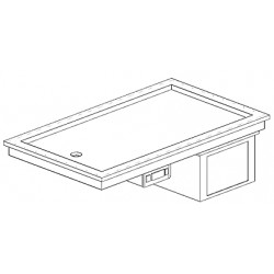 Прилавок охлаждаемый БСВ Drop-in статический DRS 3/2 (ванна 20 мм) +  опция ТЭН выпаривателя конденсата                    