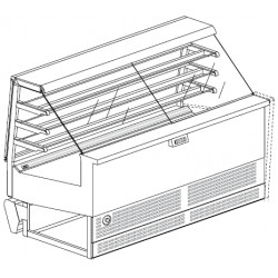Витрина кондитерская без охлаждения IFI CUBIKA H 1450 FIX VAD MONOFASE NEU, EY_127500                    